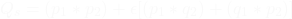 \begin{equation*}Q_s = (p_1 * p_2) + \epsilon [(p_1 * q_2) + (q_1 * p_2)] \end{equation*}